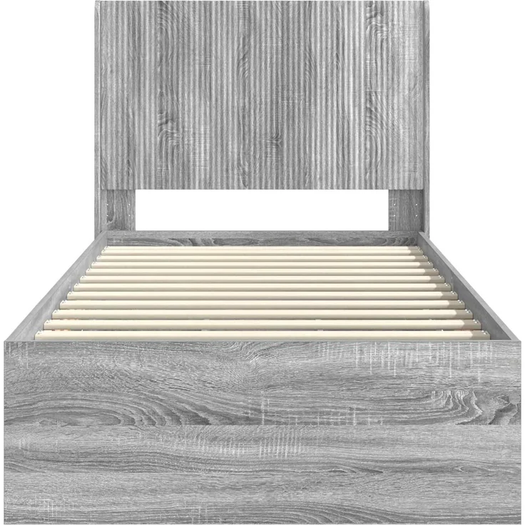 vidaXL Bettgestell mit Stauraum und Kopfteil Sonoma-Grau 90 x 200 cm 3413982 – Bild 6