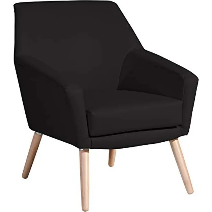 Alegro Sessel Buche Natur Polyurethan Schwarz