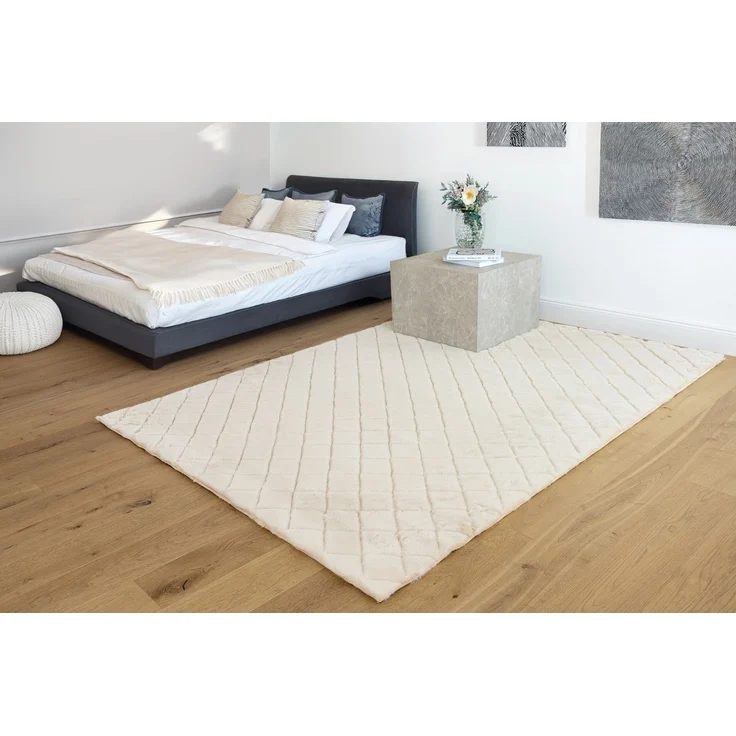 Teppich >Imala< in Creme, 100% Polyester - 150x80cm (LxB) – Bild 2