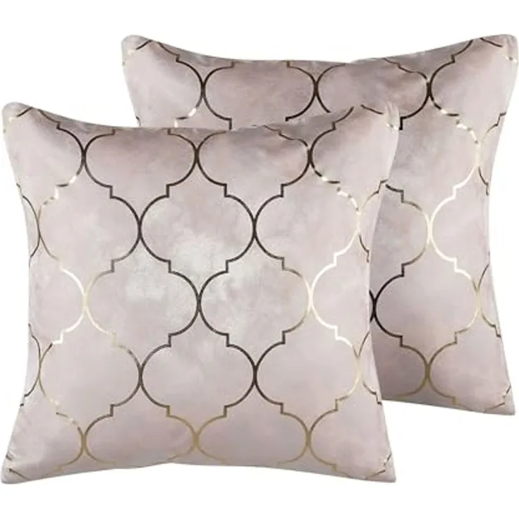 Kissen 2er Set Marokkanisches Muster ALYSSUM 45 x 45 cm Rosa