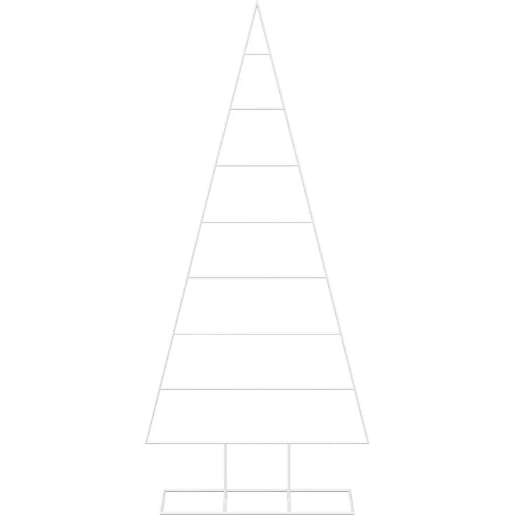 vidaXL Metall Weihnachtsbaum KUOPIO 180 cm Stahl Weiß 42053832 – Bild 4