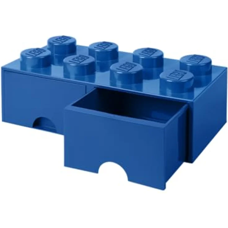 Room Copenhagen 'LEGO Storage Brick 8' Aufbewahrungsbox blau mit 2 Schubladen – Bild 2