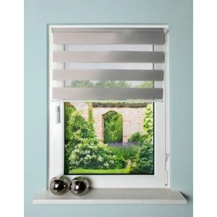 Doppelrollo STRIPES, HOME WOHNIDEEN, Lichtschutz, ohne Bohren, Klemmfix – Bild 6