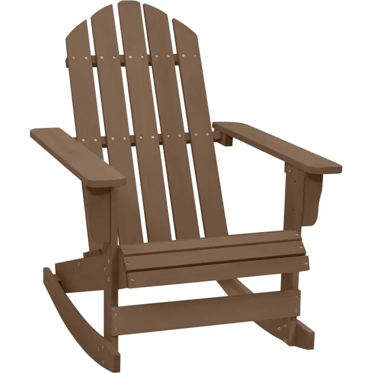 Garten-Schaukelstuhl, Relaxstuhl Holz Braun
