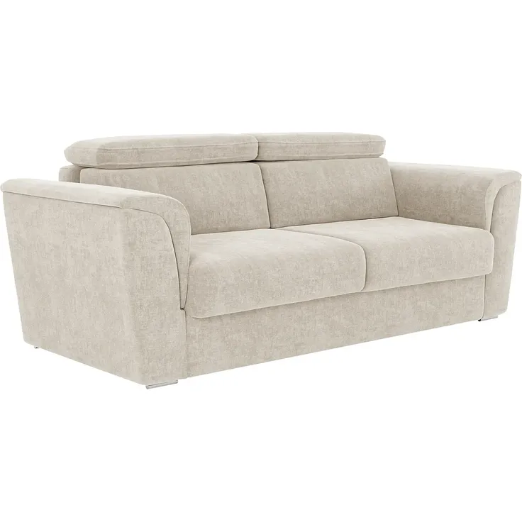 Vente-unique - RIZORA Sofa Stoff Beige - B 223 cm96 cm x H 88 cm x L 230 cm – Bild 4