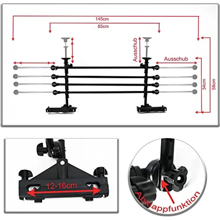 Gepäckraumgitter Schutzgitter Trenngitter Hundegitter universal Auto SUV Kombi – Bild 6