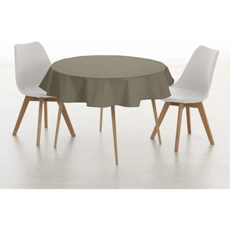 BELUM Tischdecke rund, Durchmesser 180, schmutzabweisend, 100% harzbeschichtete Baumwolle, Tischdecke ohne Wachstuch, Tischdecke aus Baumwolle, wasserdicht, schmutzabweisend, flüssigkeitsabweisend – Bild 4