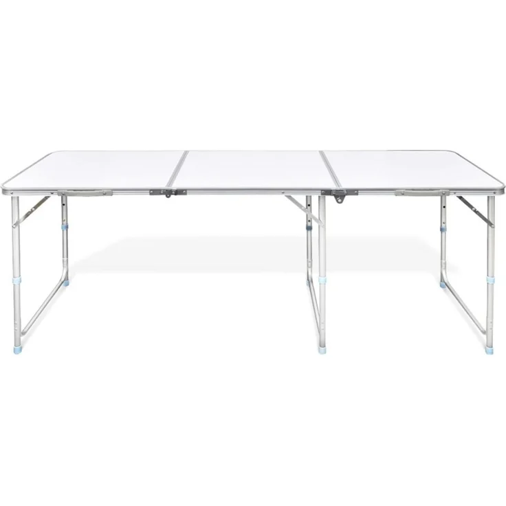 Campingtisch zusammenklappbar höhenverstellbar Aluminium 180 x 60 cm 41326 – Bild 2
