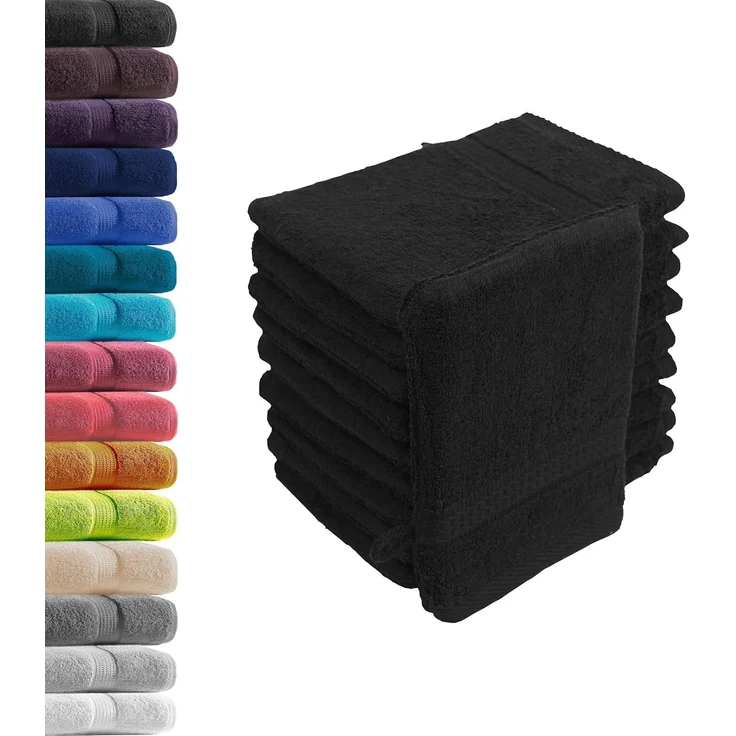 Hometex Premium Textiles Waschhandschuh in Premium Qualität 500 g/m², Feinster Frottier-Stoff 100% Baumwolle, (10er Set), weich, saugfähig, extra schwer & flauschig - TEST BILD TOP MARKE 2025 – Bild 1