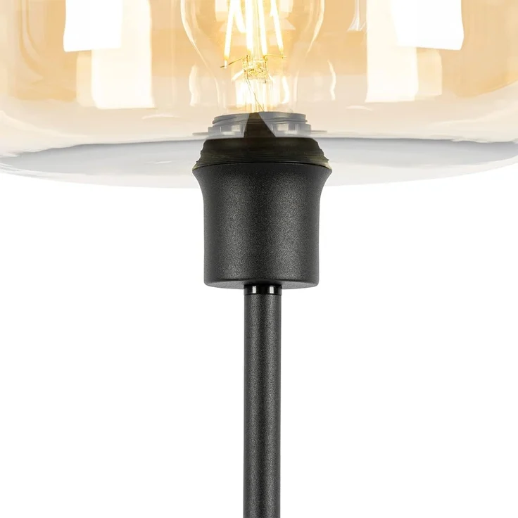Qazqa Stehlampe Bizle, ohne Leuchtmittel, E27, Beige, Art Deco, Glas, 1-flammig – Bild 6
