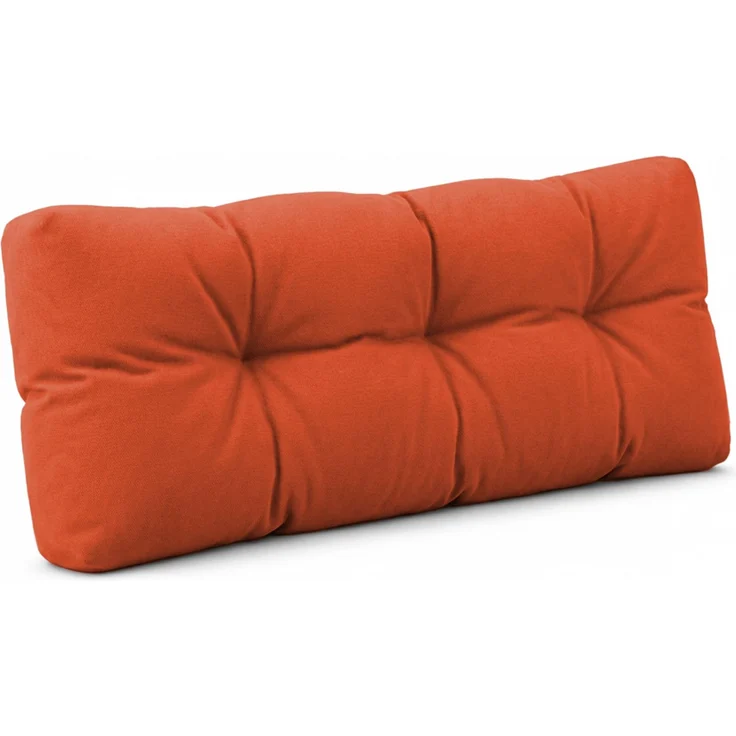 POKAR Palettenkissen Palletenauflagen Palettenpolster Palettensofa Palettenmöbel Schaumflocken Kissen für Europaletten Sitzkissen 120x40, Orange