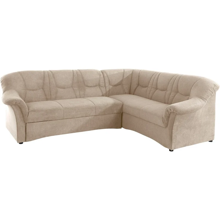 DOMO collection Ecksofa SARAFINA 240x190 cm, auch mit Federkern für mehr Sitzkomfort!, whlw. mit Bettfunktion, elegantes Design, L-Form – Bild 4