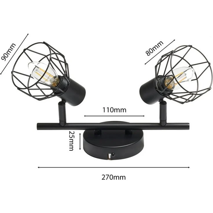 Zedelmaier Deckenstrahler Deckenleuchten 2/3/4 Flammig Deckenspots, E14/40W, ohne Leuchtmittel, ohne Leuchtmittel, Schwenkbar 350°, für Wohnzimmer Schlafzimmer Arbeitszimmer – Bild 2