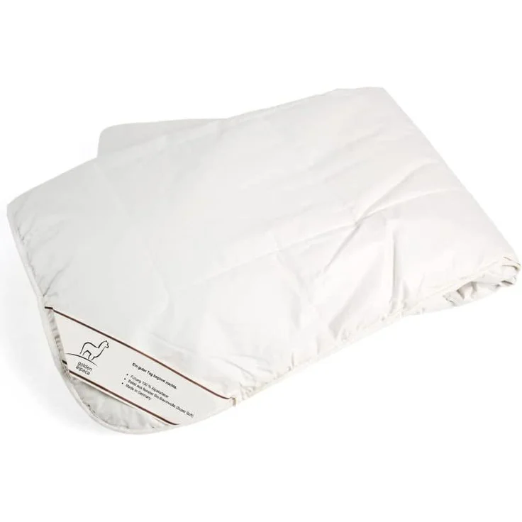 Golden Alpaca Bettdecke Alpaka Decke Alpaka Geschenk Alpaka Wolle (Winterdecke, 135x200 cm) – Bild 5