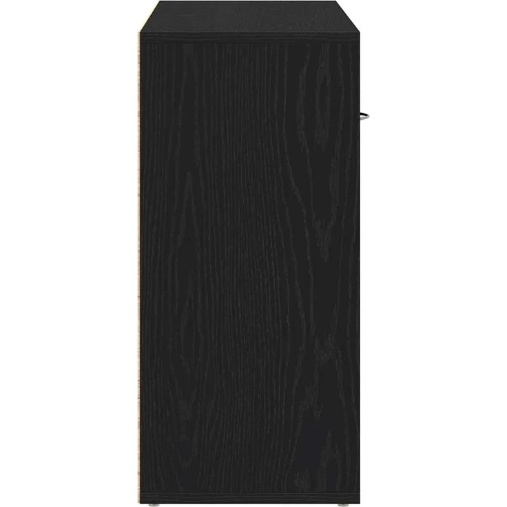 vidaXL Sideboard Schwarz Eichen-Optik 88x30x64 cm Holzwerkstoff 862446 – Bild 6