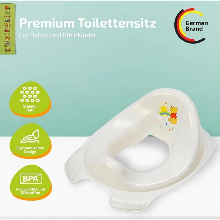 KiNDERWELT Tritthocker 2er Z Winnie Puuh perlweiß WC- Aufsatz + Hocker (2er Set) – Bild 3