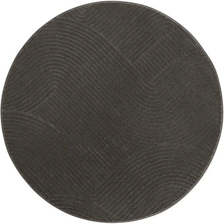 TaraCarpet Teppich TaraCarpet Homestyle 390 Wellen, rechteckig, Höhe: 10 mm, Felloptik hoch-tief waschbar Welle anthrazit 50x80 – Bild 2