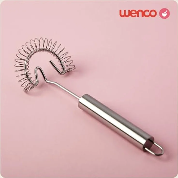wenco Spiralbesen und Schneebesen zum Rühren, Mischen, Schlagen, Aufschäumen - 22cm aus Edelstahl – Spülmaschinengeeignet, Silber – Bild 8