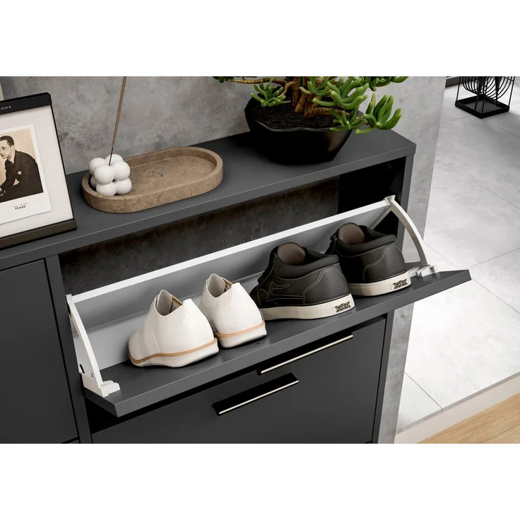 Carryhome 'SAM' Schuhkipper, Holznachbildung anthrazit, 59 x 103 x 17 cm, Platz für 9 Paar Schuhe – Bild 7
