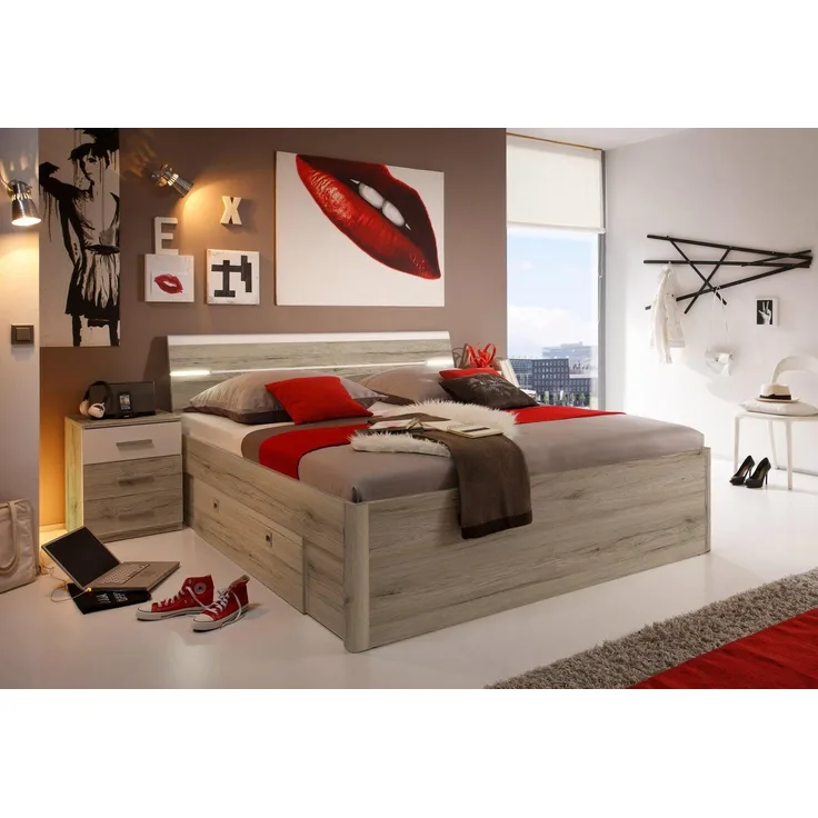 Bettanlage 180x200 cm MARS San Remo hell-Weiß