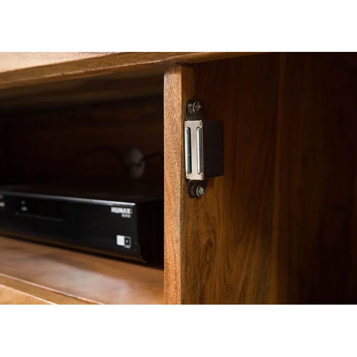 TV-Board Sheesham 200 x 45 x 55 braun lackiert ANCONA #111 – Bild 5
