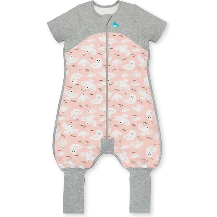 Love To Dream Schlafsack mit Füßen, 24-36 Monate, idealer Stoff für milde Temperaturen (18-24°C), statt Bettdecke, Schlafanzug Baby Winter, Babyschlafsack, Rosa – Bild 1