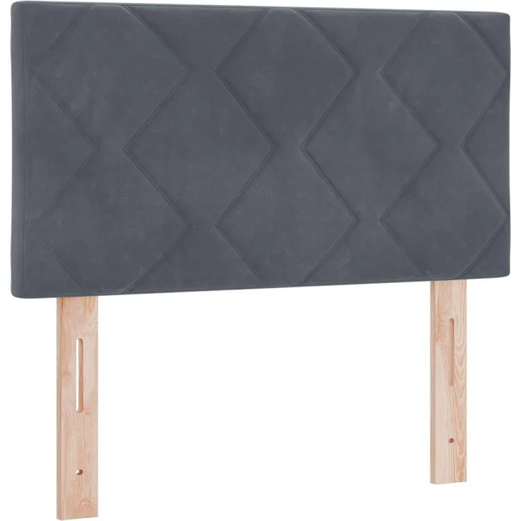 vidaXL Boxspringbett mit Matratze Dunkelgrau 80 x 200 cm Samt 3451572 – Bild 4
