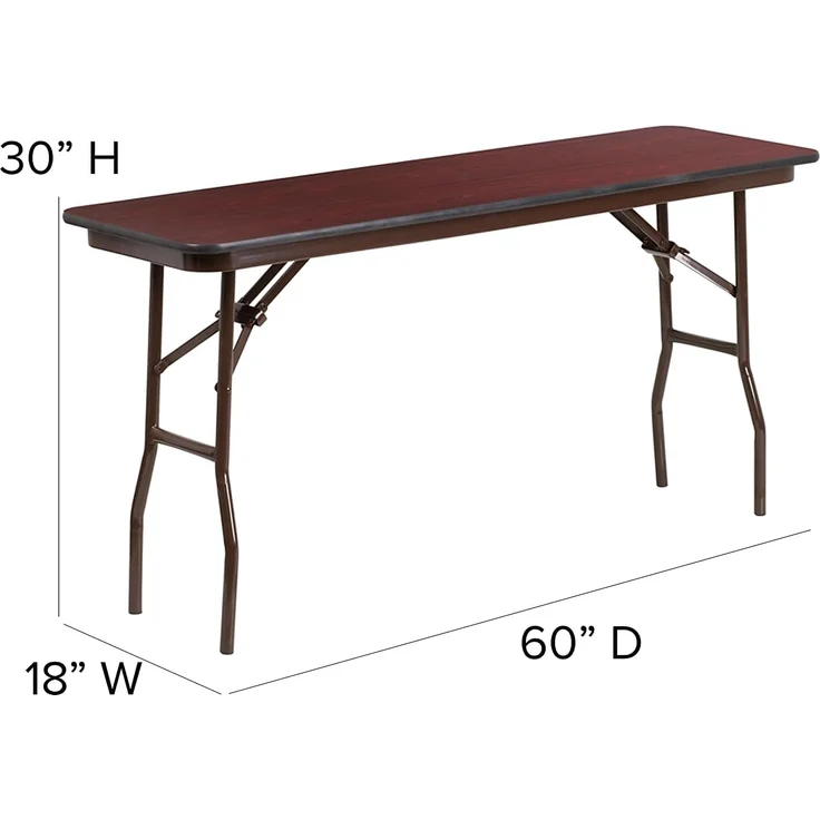 Flash Furniture Frankie Trainingstisch, 152 cm, Mahagoni, Melamin, Laminat, zusammenklappbar – Bild 3