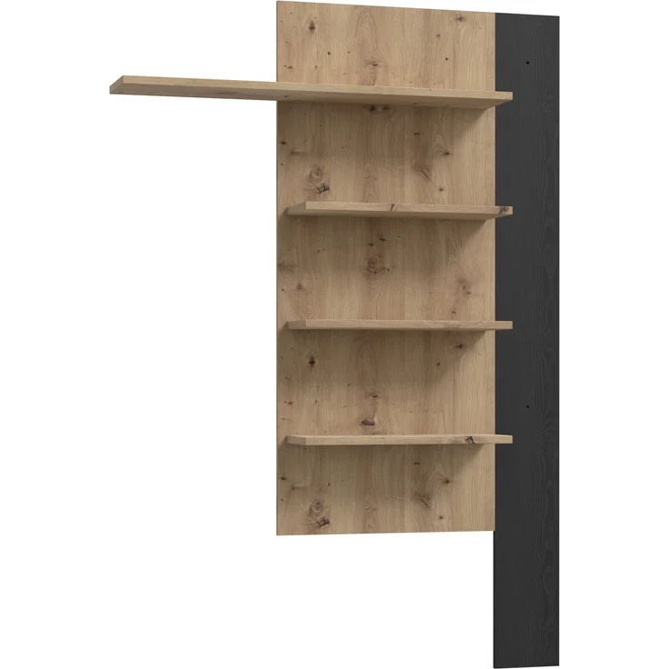 Wandregal >BREATHTAKER< 4 Böden, Cabezone - Artisan Eiche Dekor - 132,5x190x21,9cm (BxHxT) – Bild 3