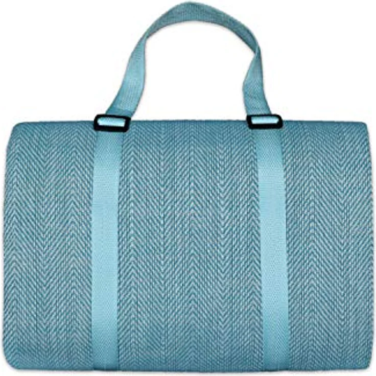 jilda-tex Picknickdecke Campingdecke XXL Matte 200x200 cm Strandmatte wasserdicht sandfest (Chillout-Petrol) – Bild 2