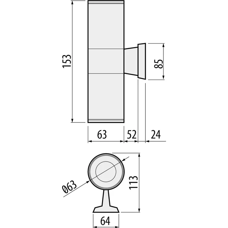 Wandleuchte GTV Baleo Mini 2x10W (LD-BA2GU10-0M)