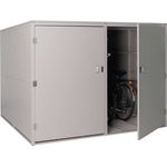 4er-Fahrradgarage HWC-L56c, Gerätehaus Fahrradbox mit Ablage, abschließbar Metall 160x222x208cm ~ hellgrau