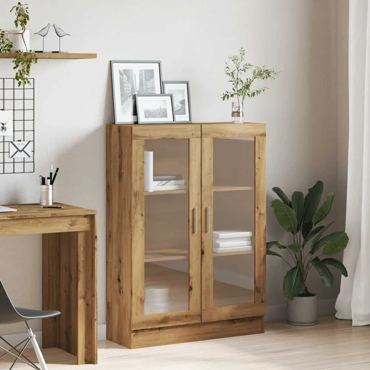 vidaXL Bücherschrank Artisan-Eiche 82,5x30,5x115 cm Holzwerkstoff 856157 – Bild 2