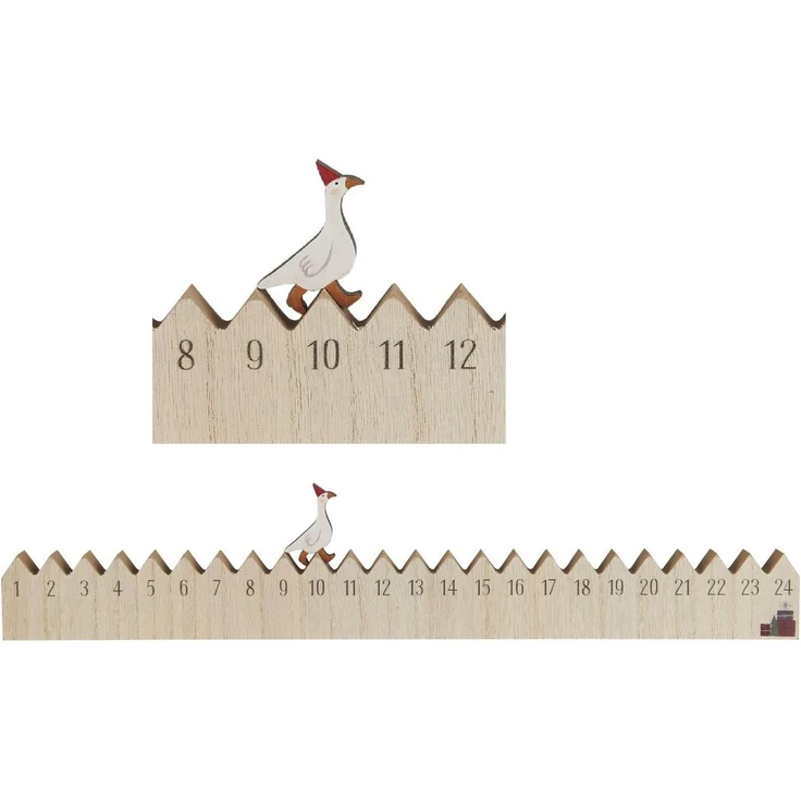 Ib Laursen - Adventskalender Weihnachtskalender Gehende Gans L50cm Holz 92202-00