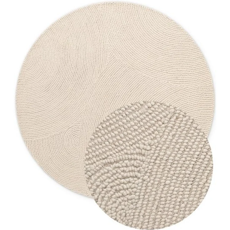 HANSE Home Wollteppich Calmio, auch als Läufer und in rund, rechteckig, Höhe: 18 mm, Handgetuftet, Wolle, Natur, Wohnzimmer, Schlafzimmer, Skandi, Hygge – Bild 4