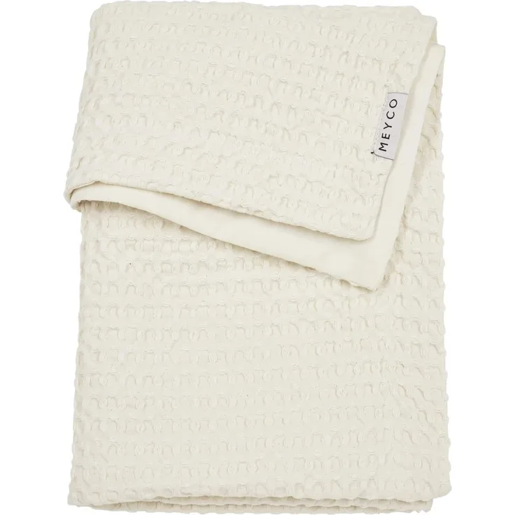 Meyco Waffel Babydecke - 75 x 100 cm - Natur Créme
