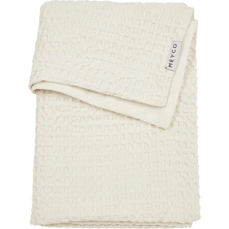 Meyco Waffel Babydecke - 75 x 100 cm - Natur Créme – Bild 1