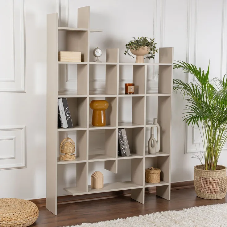 Bücherregal, 'Manco', 188 x 25,5 x 122, Sandstein