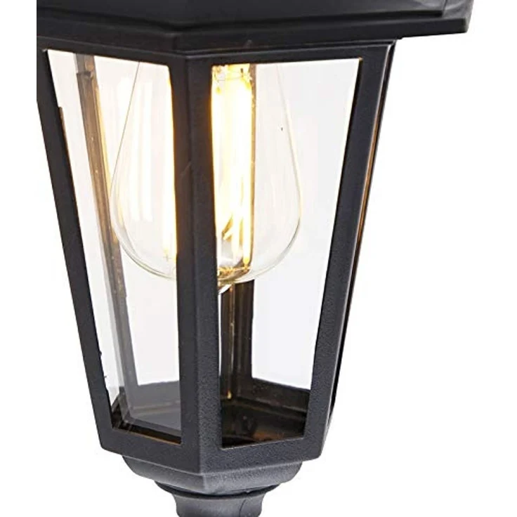 Qazqa Außen-Wandleuchte New haven, ohne Leuchtmittel, E27, Schwarz, Klassisch / Antik, Kunststoff, 1-flammig – Bild 6