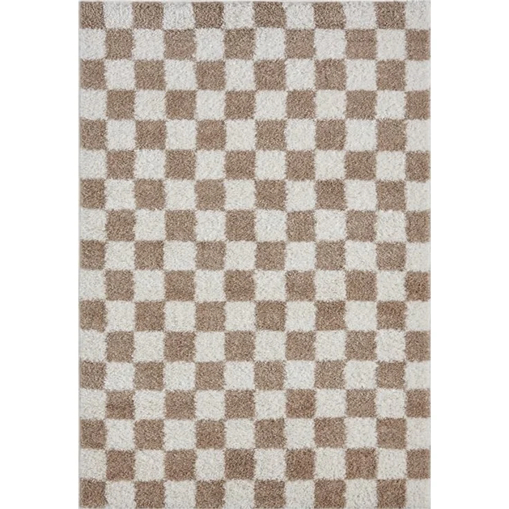 OTTO home Hochflor-Teppich Kiiki, Karo-Muster, rechteckig, Höhe: 30 mm, Kariert, auffälliges Schachbrettmuster, Wohnzimmer, Schlafzimmer – Bild 4