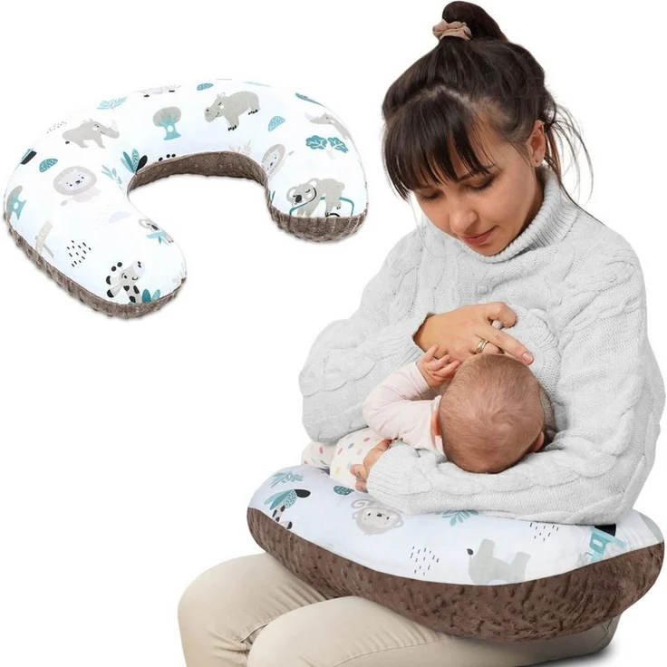 Totsy Baby Stillkissen Stillkissen klein Minky 130 x 45 cm - Stillhörnchen kleines Still – Bild 5