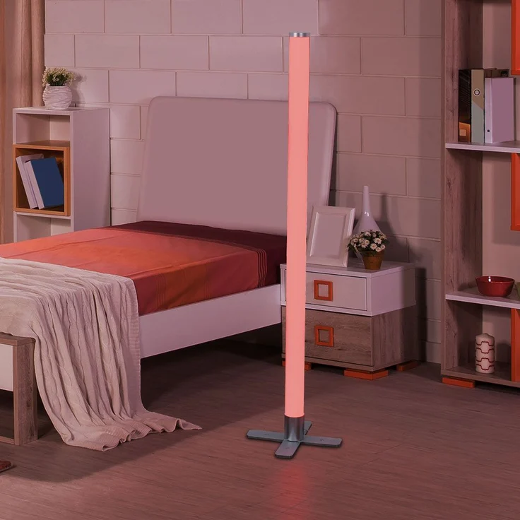 RGB LED Wand-/ Stehleuchte, Fernbedienung, viele Modi, H 103 cm – Bild 7