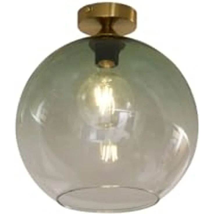 Qazqa Deckenleuchte Sandra, ohne Leuchtmittel, Extra-Warmweiß, QAZQA Deckenleuchte, e27, Grün, Glas, Art Deco – Bild 1