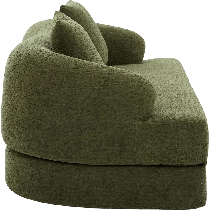 ZUBALIYA Schlafsofa 84x65 cm, mit LED - Beleuchtung, mit Chenille - Bezug, modular aufgebaut, mit Schaumstoffpolsterung, Grün – Bild 17