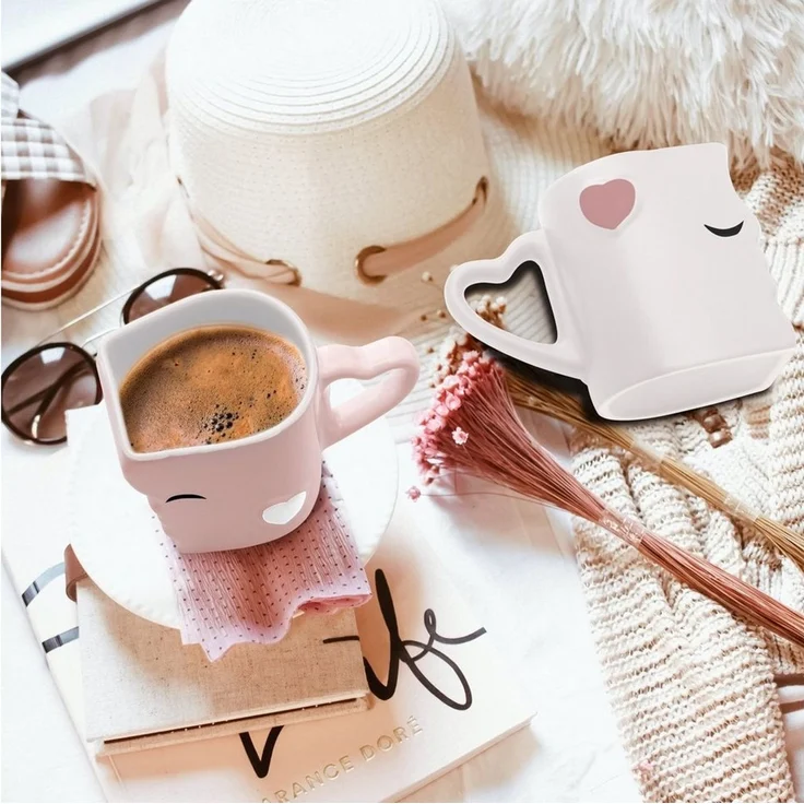 MiaMio Kaffeeservice Küssende Tassen Geschenk Set, Kaffeetassen«, Keramik (2-tlg) – Bild 3
