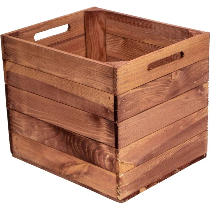 Kistenkolli Altes Land Allzweckkiste 3er set Holzkiste Vintage Ocker passend für Kallax und Expeditregale (Spar-Set, 3er Set) – Bild 4