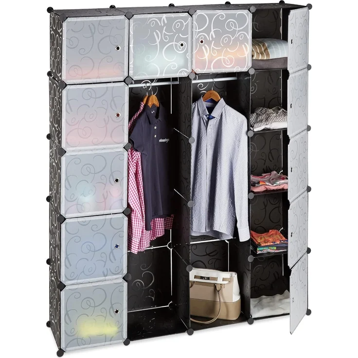 Relaxdays Kleiderschrank Stecksystem 14 Fächer – Bild 1