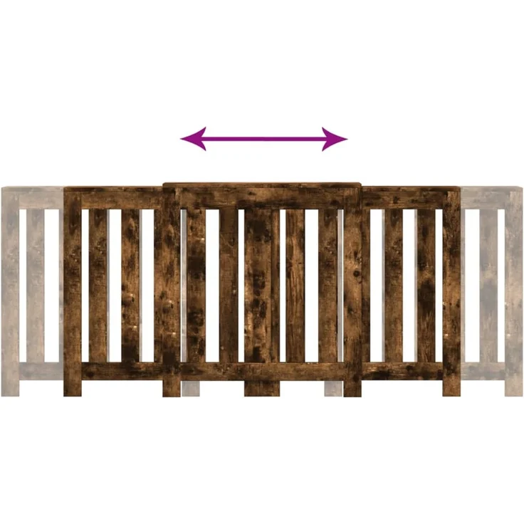 vidaXL Heizkörperverkleidung Räuchereiche 205x21,5x83,5 cm 852766 – Bild 7