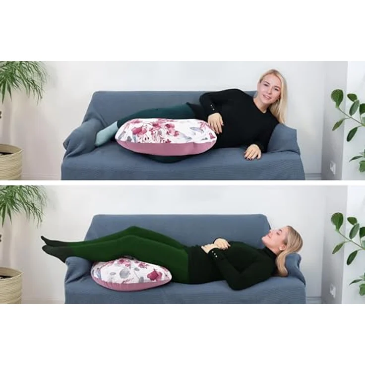Amilian Stillkissen Lagerungskissen - Seitenschläferkissen - Stillkissen klein, für Mütter und Babys – Bild 3