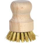 Dekowunder Handliche Grillbürste, Messing Holz, 4,7 x 4,7 x 7,5 cm